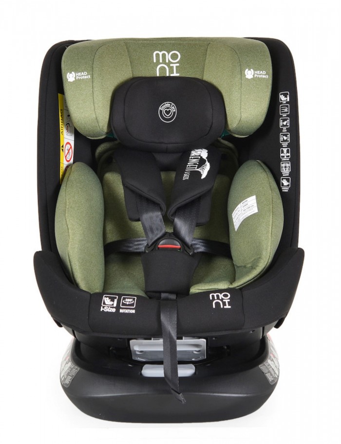 Moni Κάθισμα αυτοκινήτου Serengeti 360° Isofix i-Size 40-150cm (0-36kg) Sky Green 3801005151462