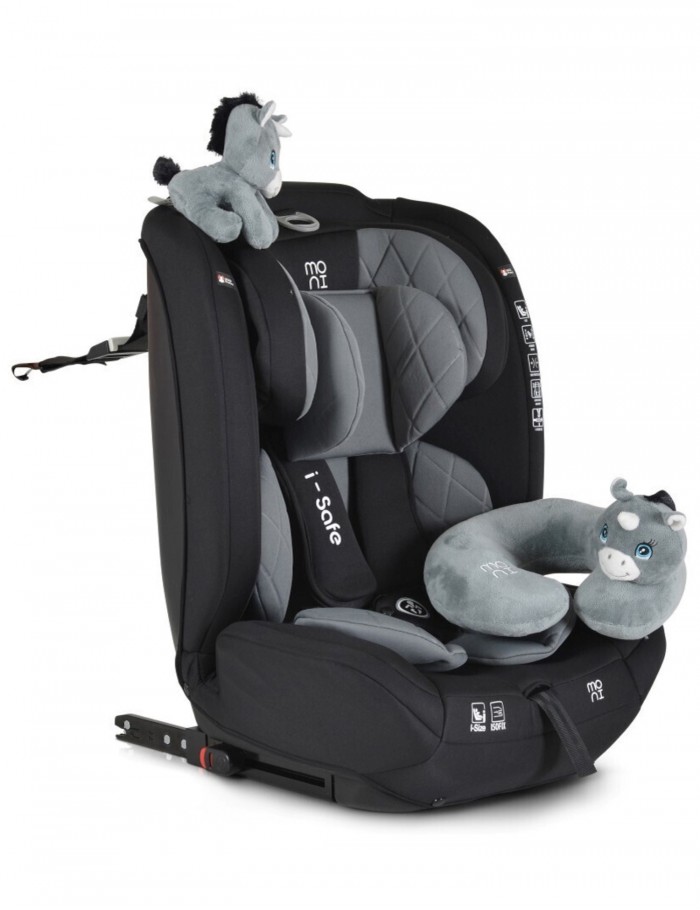 Moni Isafe Καθισματάκι Αυτοκινήτου i-Size 9-36 kg με Isofix Grey 3801005151561