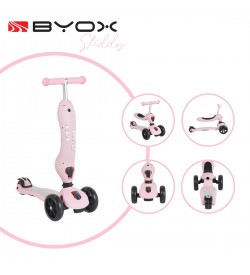 Παιδικό Τρίτροχο Πατίνι με Κάθισμα Byox Skiddy Pink 3800146228620