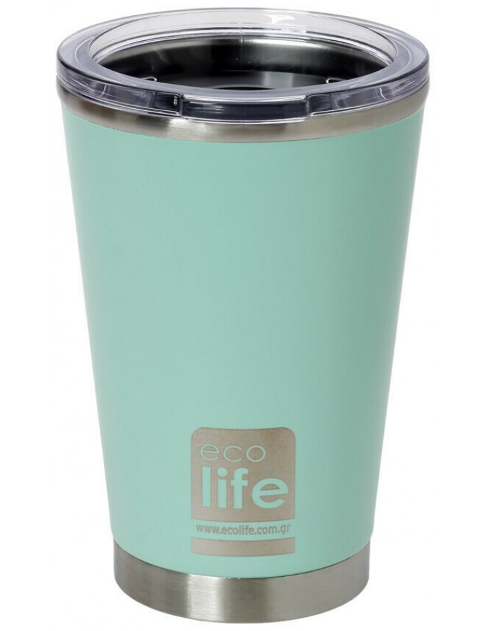 Ecolife - Coffe Thermos Mint με Διάφανο Καπάκι BO-4109 370ml 5208009001904