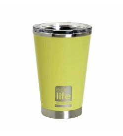 Ecolife - Coffe Thermos Yellow με Διάφανο Καπάκι BO-4113 370ml 5208009002048