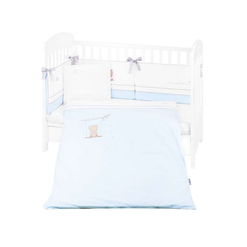 Kikka Boo Σετ Κούνιας 6τμχ με κέντημα 70×140 Dream Big Blue 41101060131