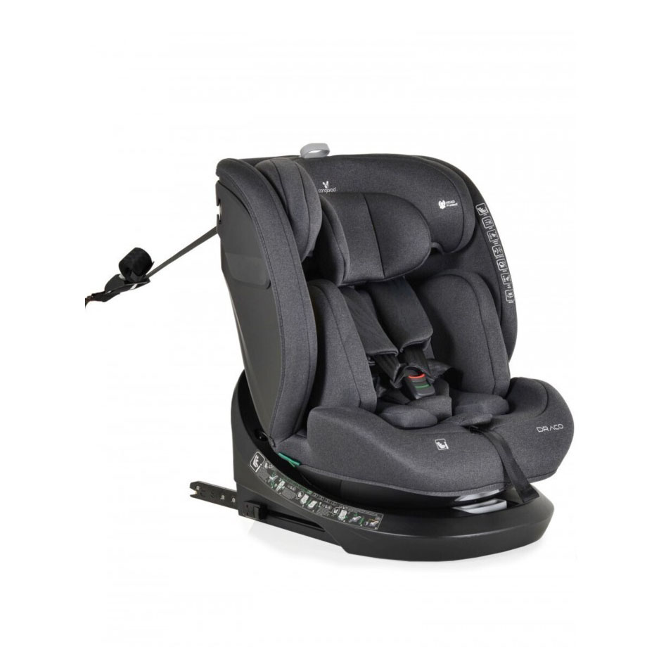 Cangaroo Κάθισμα αυτοκινήτου Draco 360° i-Size 40-150cm (0-36kg) Black 3801005151752