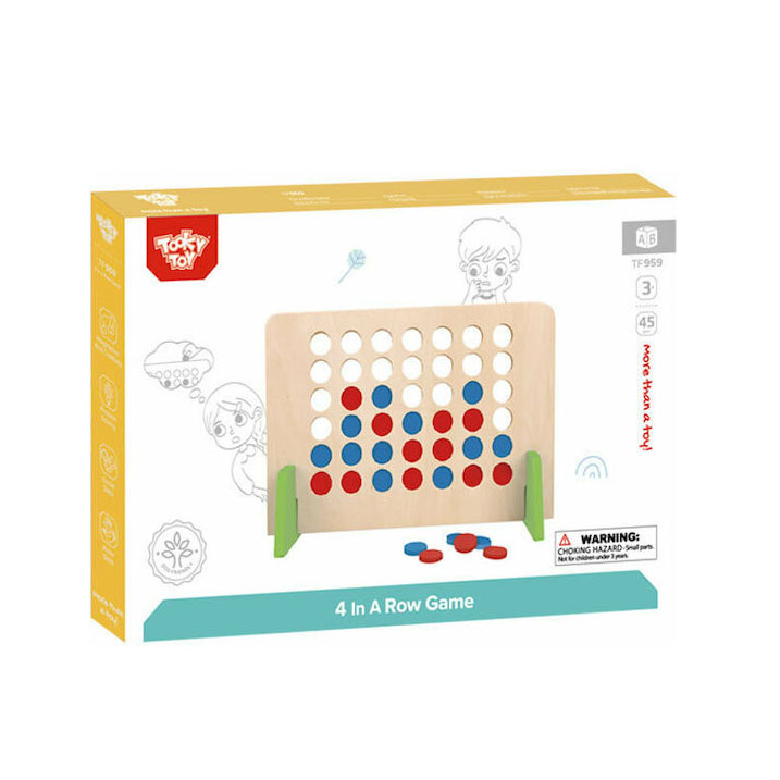 Ξύλινο Επιτραπέζιο Πέτυχε 4 στη Σειρά Tooky Toy 6972633371427