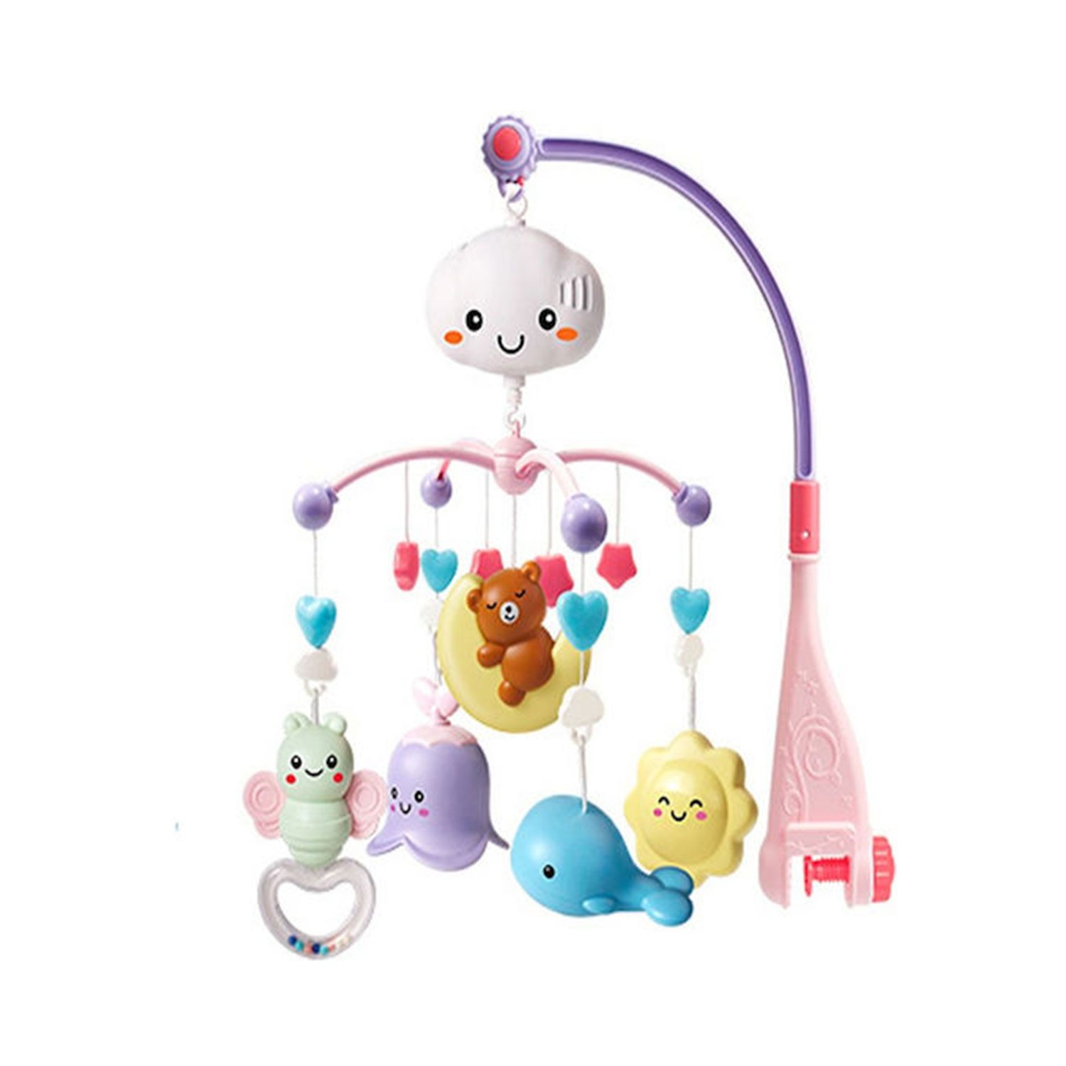 KIKKA BOO ΠΕΡΙΣΤΡΕΦΟΜΕΝΟ ΚΟΥΝΙΑΣ ΜΕ ΠΡΟΤΖΕΚΤΟΡΑ BEAR ON MOON PINK 3801201012321