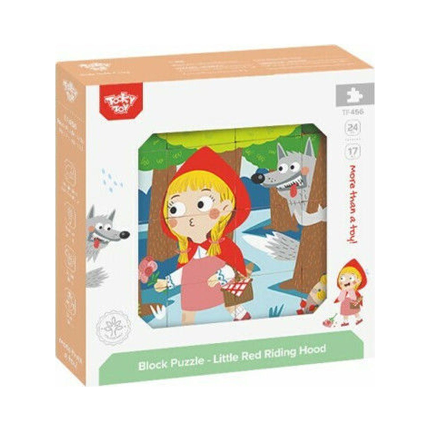 Παζλ Κύβων Tooky Toy TF456 Block puzzle - Κοκκινοσκουφίτσα 6972633371052