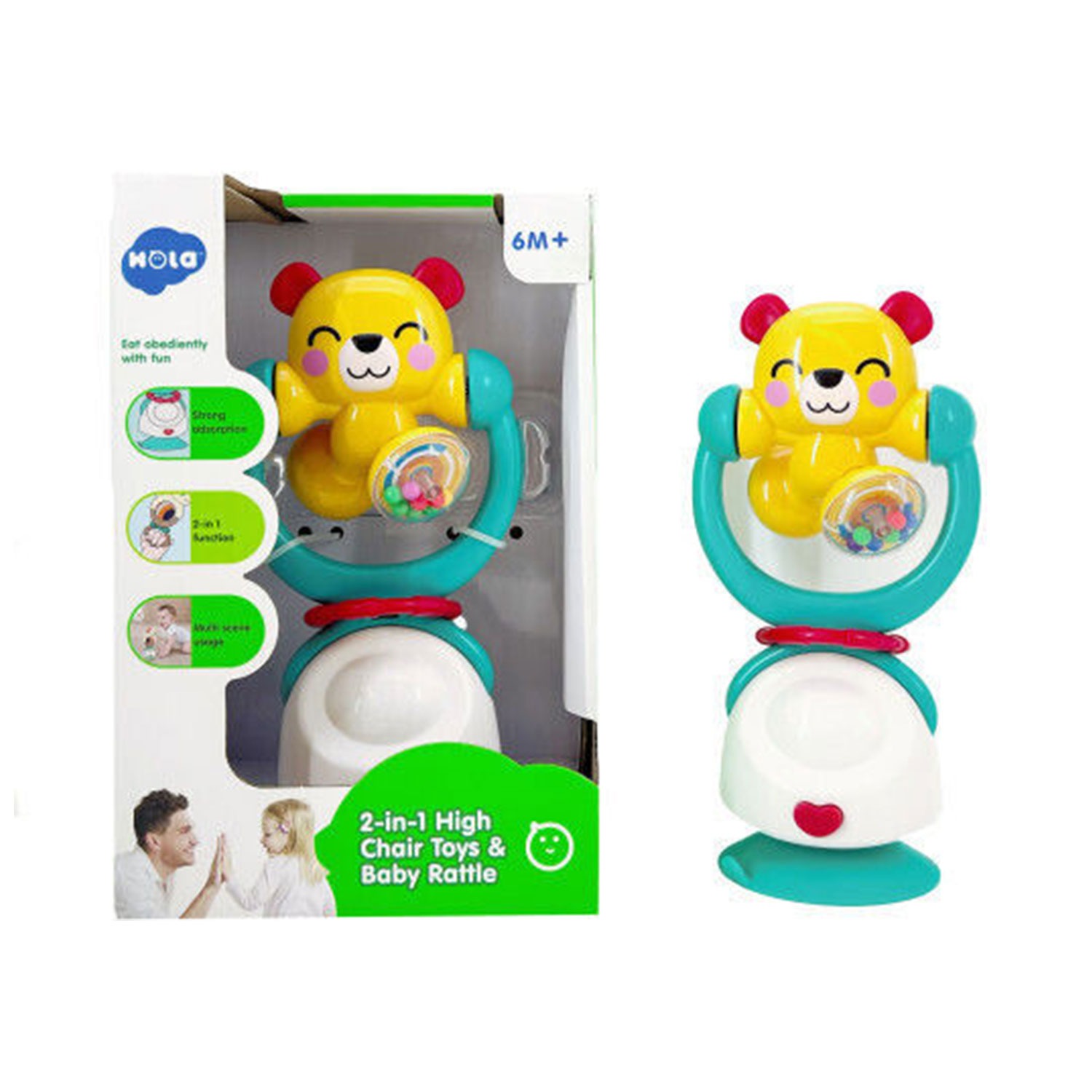 Cangaroo Hola Toys Κουδουνίστρα Αρκουδάκι 6μ+ 3800146224288