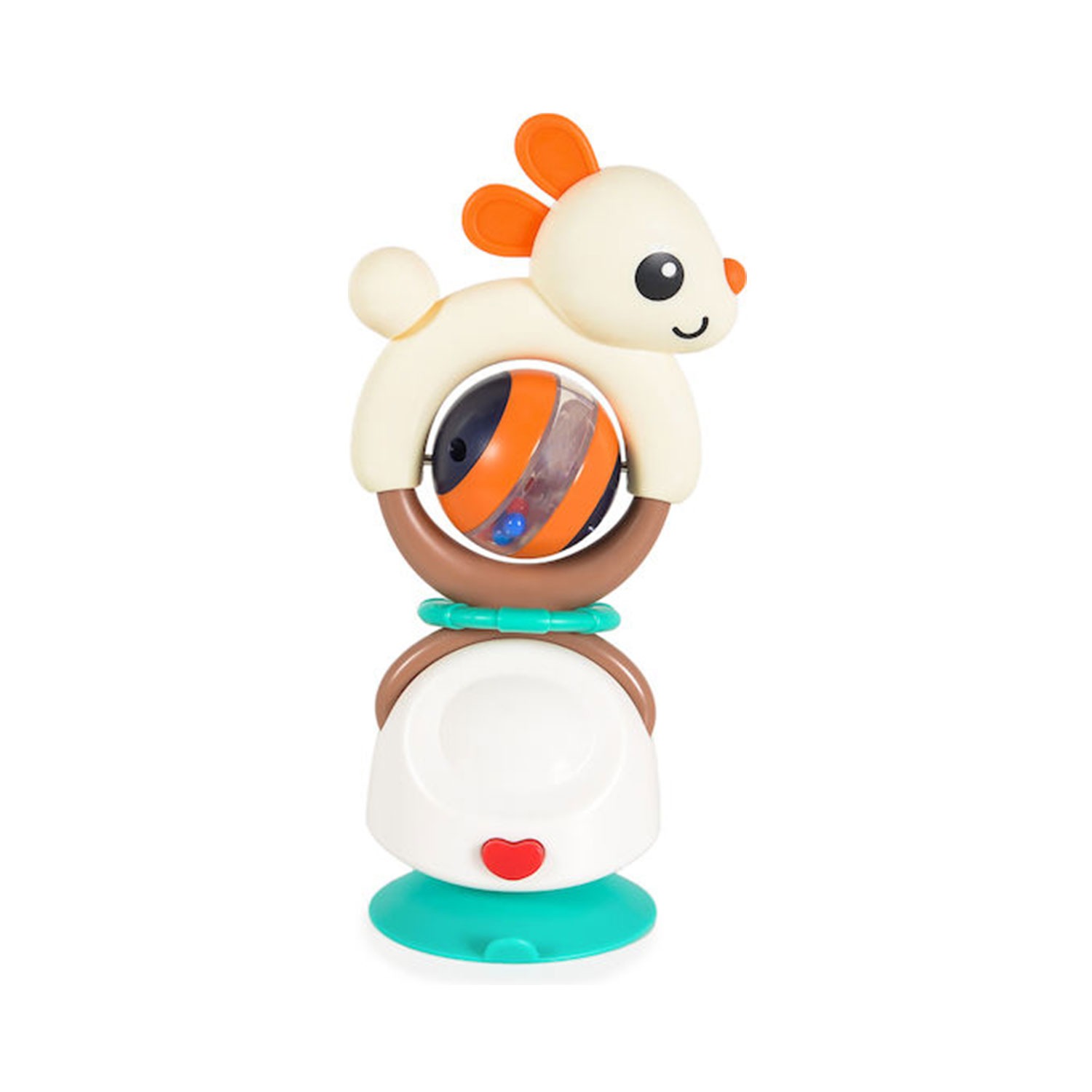 Κουδουνίστρα με βεντούζα 2 σε 1 Κουνελάκι High Chair Toys & Baby Rattle Hola E7975B 3800146223908