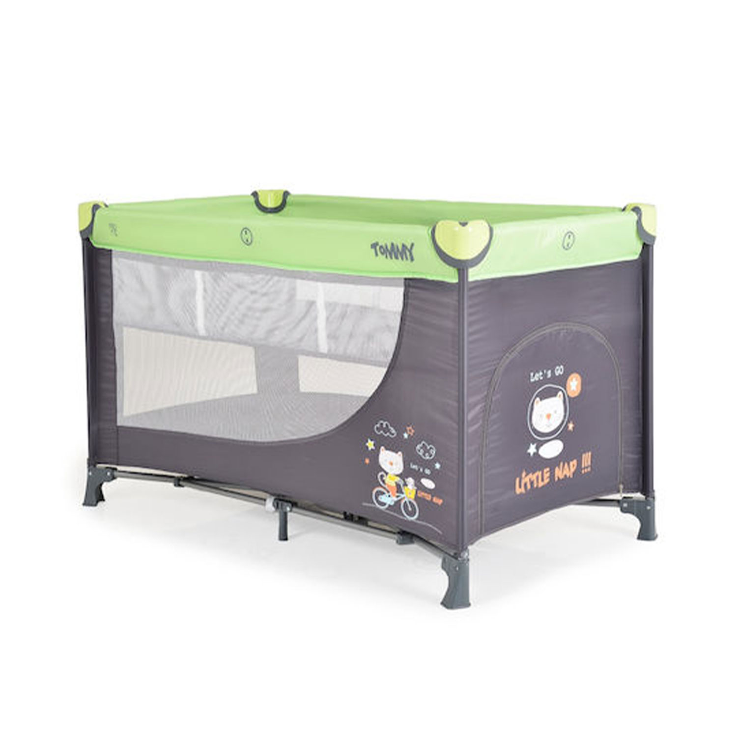 Moni Tommy Παρκοκρέβατο 2 Επιπέδων Πράσινο 120x60cm 3800146249373