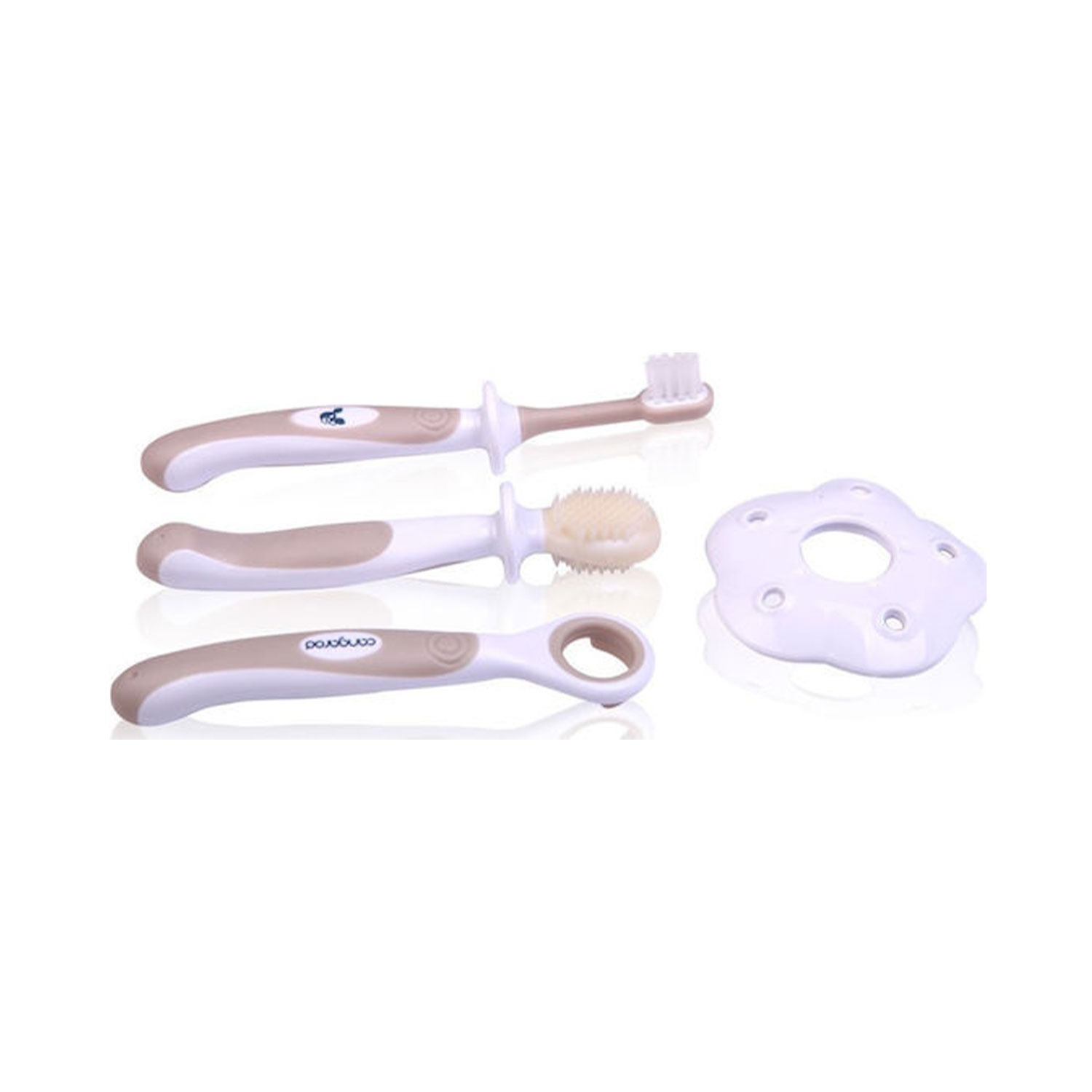 Cangaroo Βρεφική Οδοντόβουρτσα Beige για 0m+ 4τμχ 3800146259792