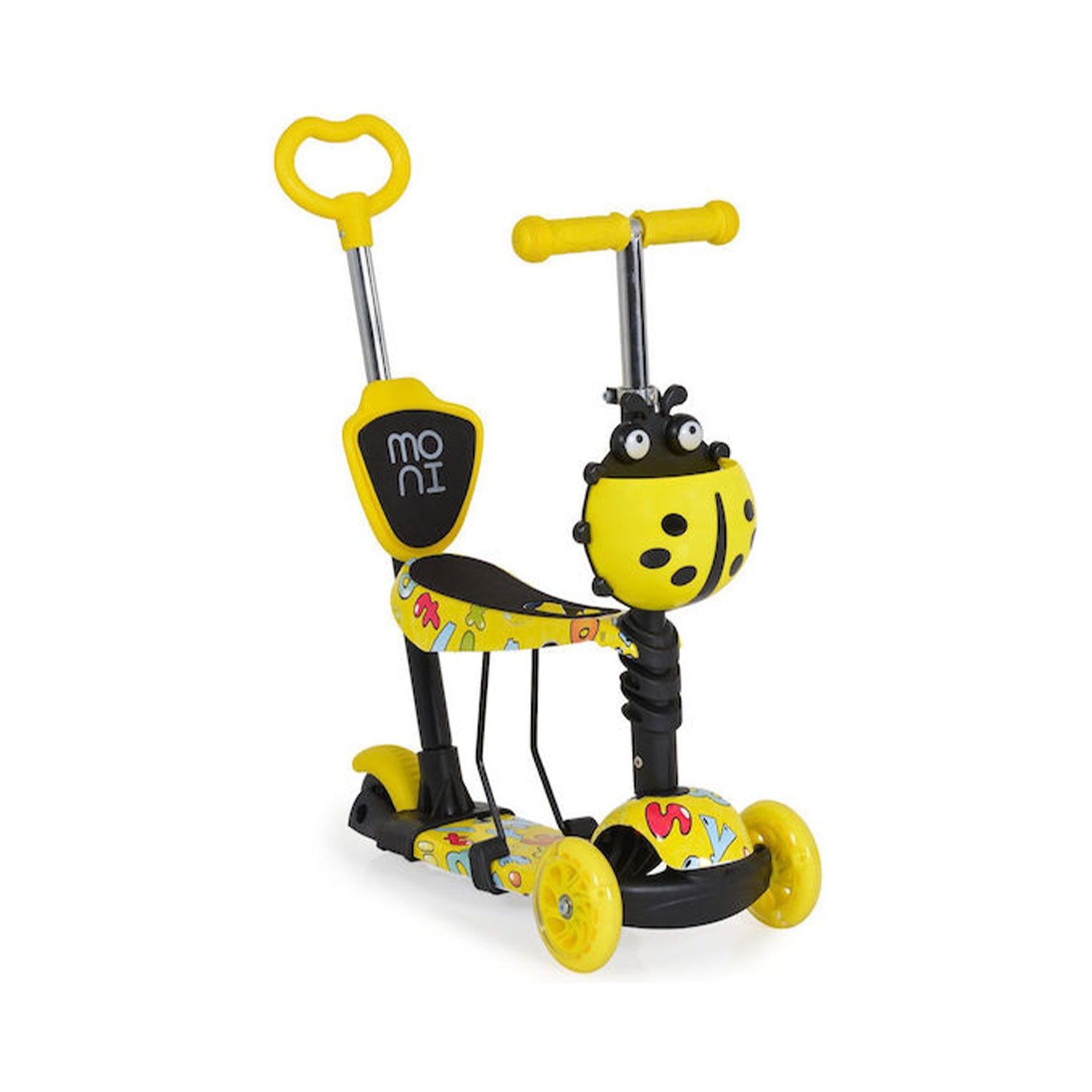 Moni Παιδικό Πατίνι Scooter 3 in 1 Lollipop Yellow 3800146227937