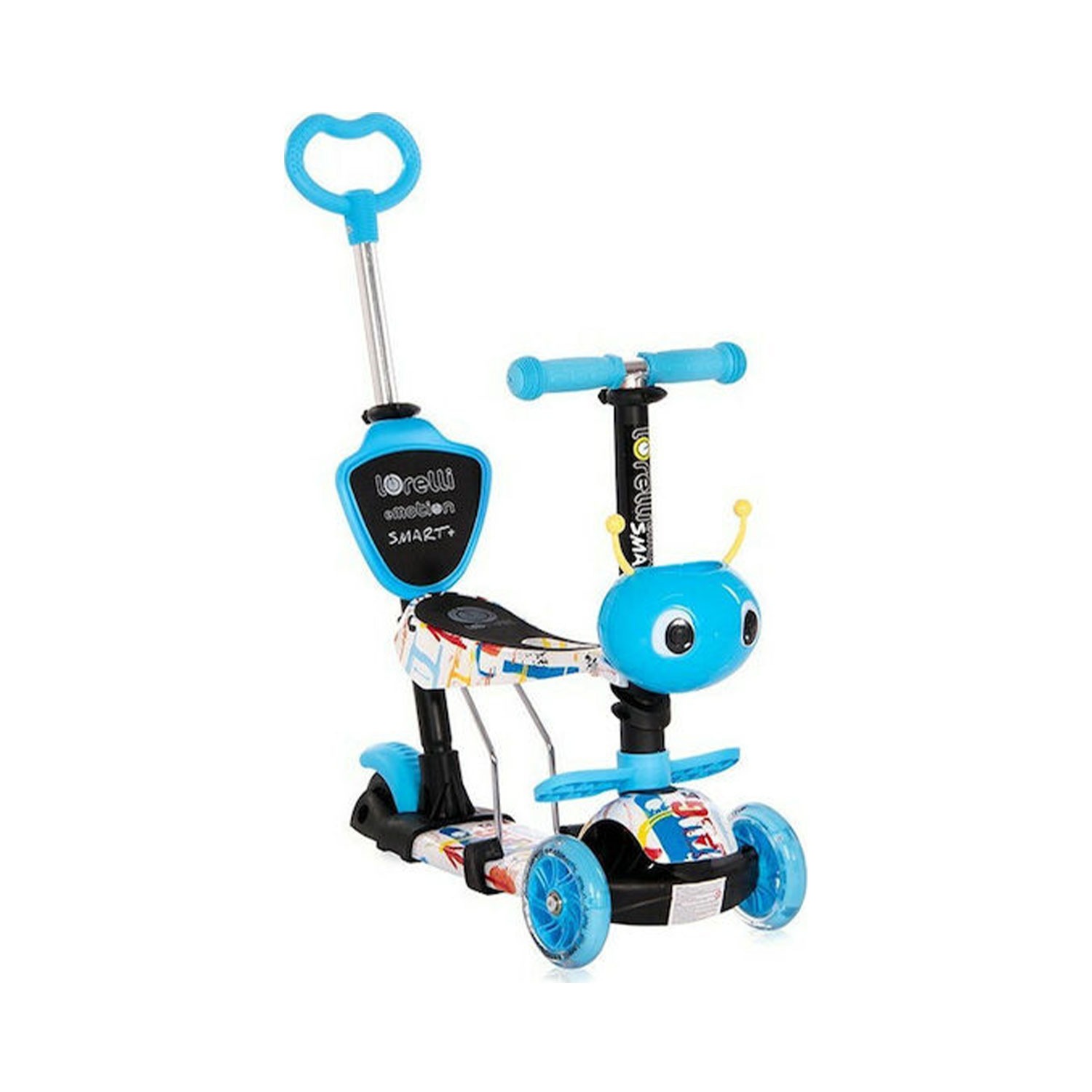 Lorelli Bertoni Scooter Smart Plus Tracery Blue Με χειρολαβή Γονέα 3800151975380