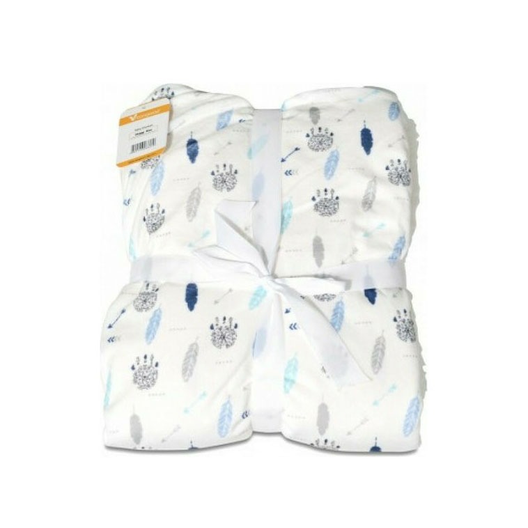 Κουβέρτα Αγκαλιάς Διπλής Όψεως 75x105cm Shaggy Blue Cangaroo 3800146266219