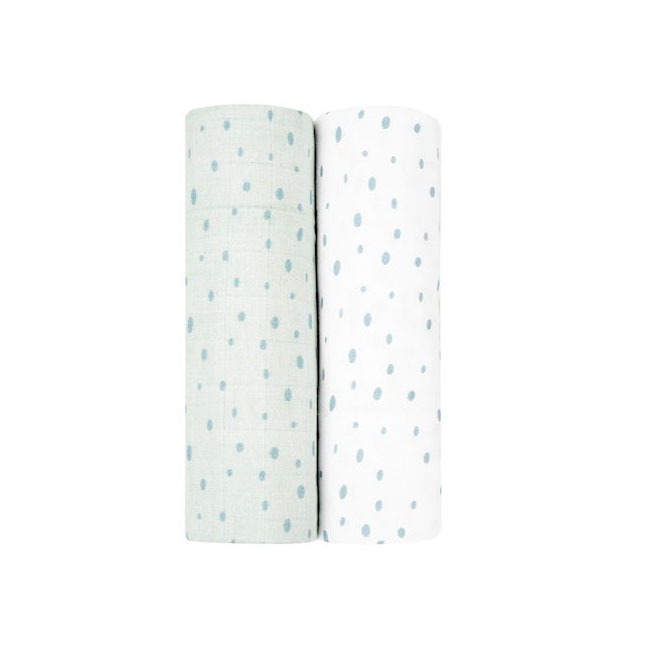Πάνες Μουσελίνας 80x80cm Σετ 2τμχ Kikka boo Dots Blue 31103010069