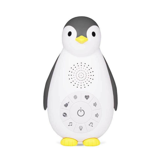 Zazu ZOE Πιγκουίνος νανουρίσματος, Συσκευή με Bluetooth, Λευκούς Ήχους και φως νυκτός Grey ZA-ZOE-01