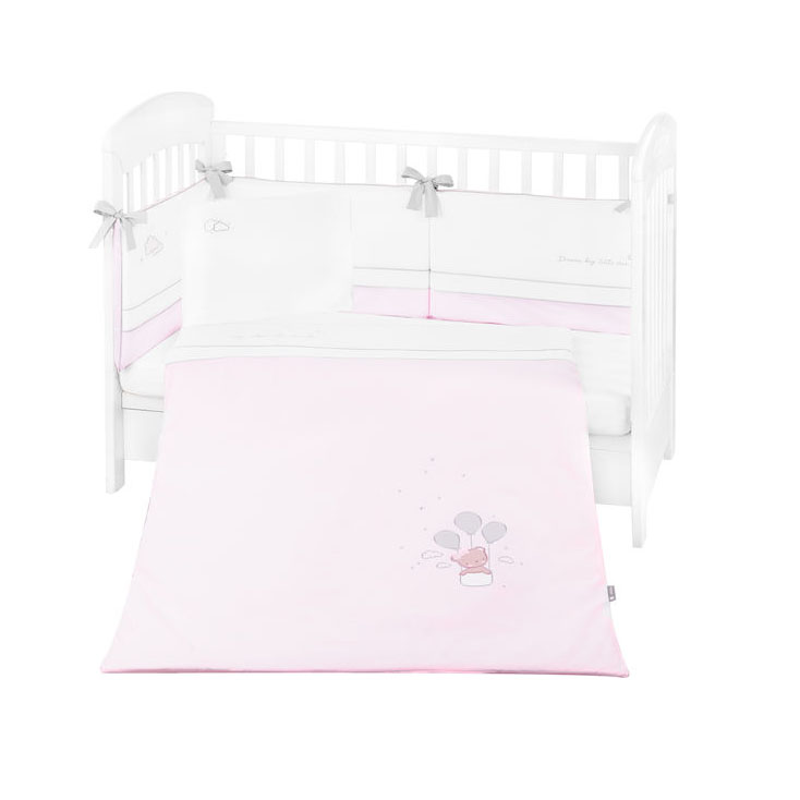 Kikka Boo - Bedding set with embroidery 6pcs 60/120 Dream Big Pink - 41101060129