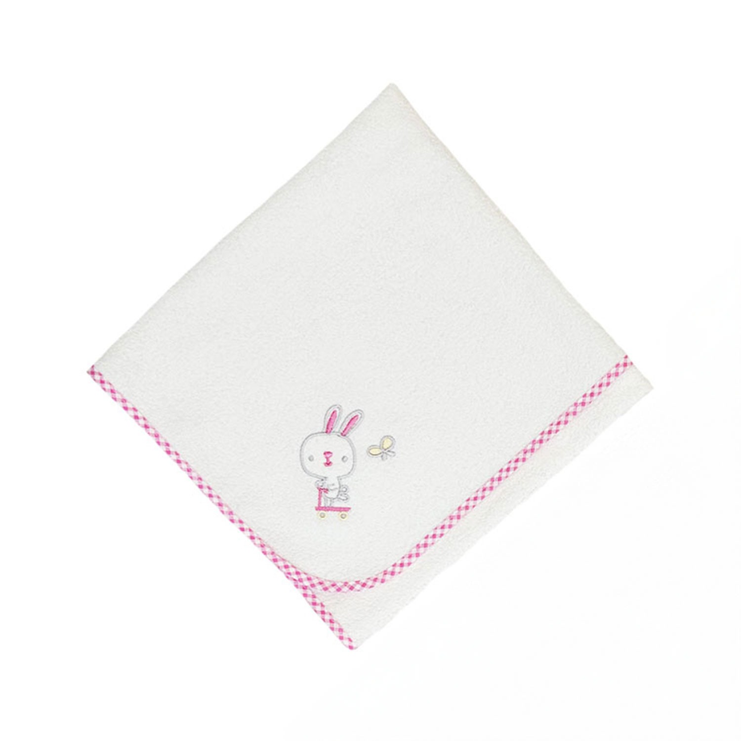 Bunny Bebe Σελτές 60×90 ροζ καρό κουνελάκι 720