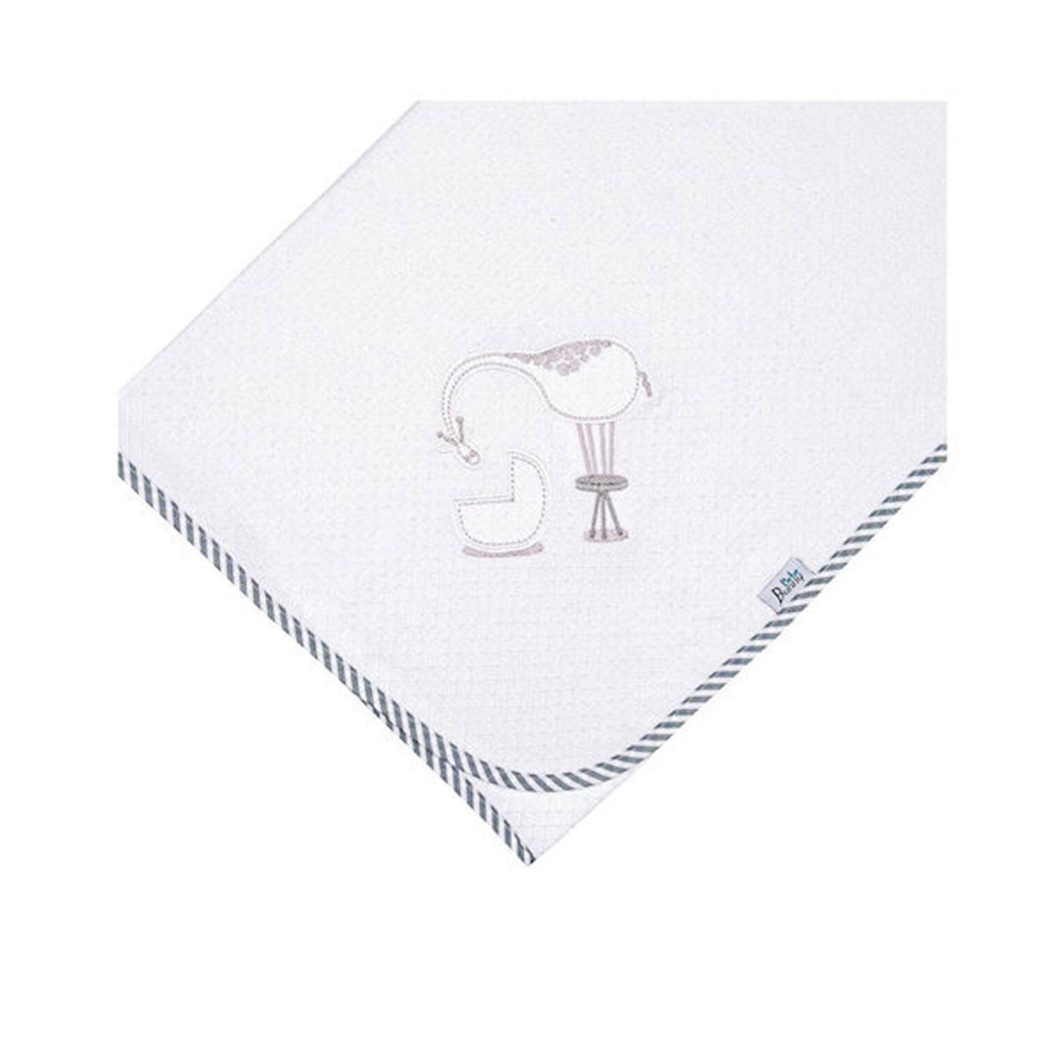 Bunny Bebe Πάνα Αγκαλιάς Πικέ Γκρι 90x90εκ. 743