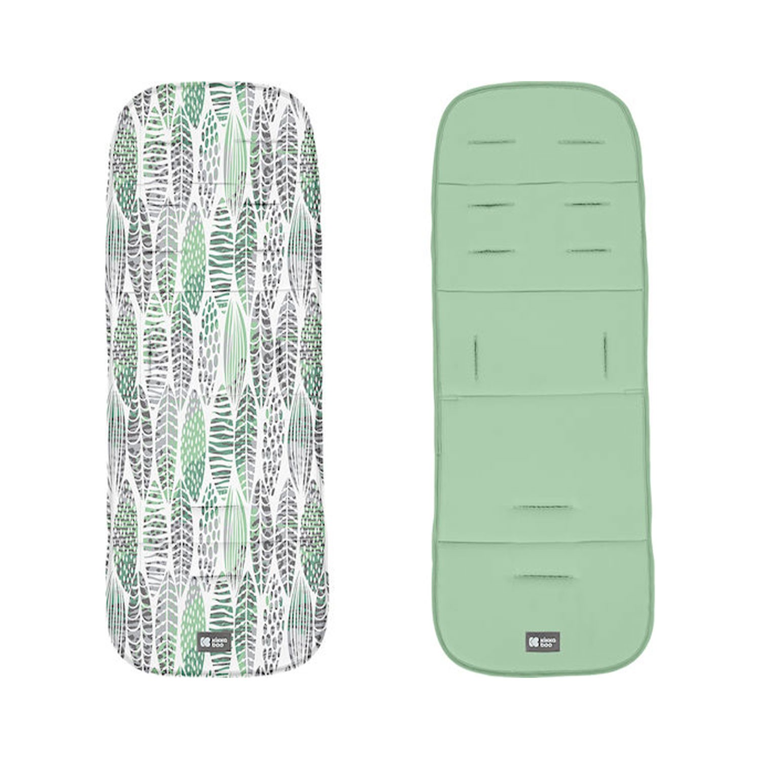Kikka Boo Κάλυμμα Καροτσιού Leaves Διπλής Όψης 32x82x1.5εκ. Mint 3801108040861