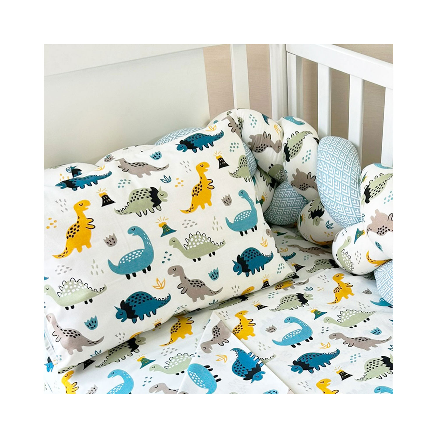 Bunny Bebe Βρεφική μαξιλαροθήκη εμπριμε ζωακια 245 33Χ45cm