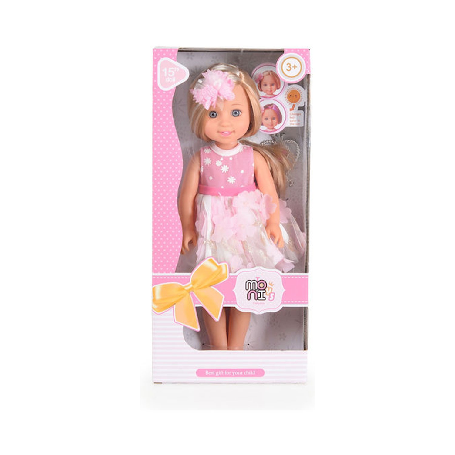 Moni Toys Κούκλα 38 cm Doll Fairy Pink LS1502-8 3801005601028